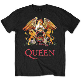 T-shirt Kids - Queen - Classic Crest - Black - 100% Cotton