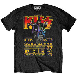T-shirt Unisex - Kiss - Cobo Arena '76 (Eco-Friendly) - Black - 100% Cotton
