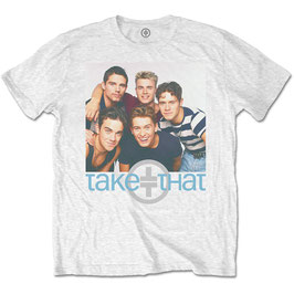 T-shirt Unisex - Take That - Group Hug - Wit - 100% Katoen