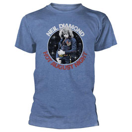 T-shirt Unisex - Neil Diamond - Hot August Night - Light Blue - 100% Cotton