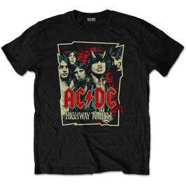 T-shirt Unisex - AC/DC - Highway To Hell Sketch - Black - 100% Cotton