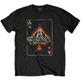 T-shirt Unisex - Aerosmith - Ace - Black - 100% Cotton