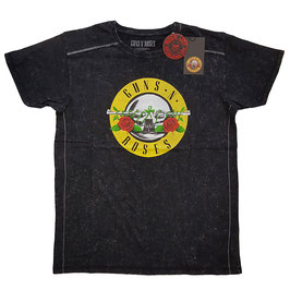 T-shirt Unisex - Guns N' Roses - Classic Logo (Wash Collection) - Black - 100% Cotton