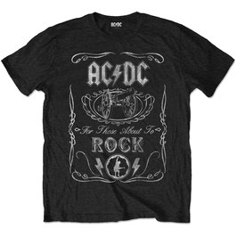 T-shirt Kids - AC/DC - Vintage Cannon Swig - Black - 100% Cotton