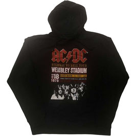 Hooded Sweater - AC/DC - Wembley '79 - Black - 80% Cotton, 20% Polyester