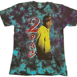 T-shirt Unisex - Tupac - Vintage Tupac - Turquoise (Dip Dye) - 100% Cotton