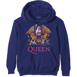 Hooded Sweater - Queen - Classic Crest - Navy Blue - 80% Cotton, 20% Polyester