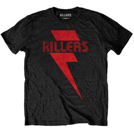 T-shirt Unisex - Killers, The - Red Bolt - Black - 100% Cotton