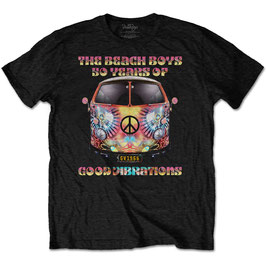 T-shirt Unisex - Beach Boys, The - Good Vibes Tour (Back Print) - Black - 100% Cotton