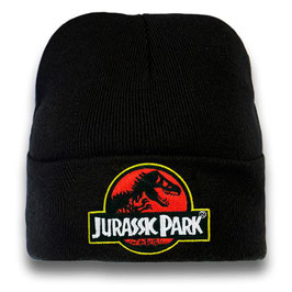 Unisex Beanie Knitted Hat - Jurassic Park - Black