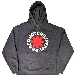 Hooded Sweater - Red Hot Chili Peppers - Classic Asterisk - Grey - 80% Cotton, 20% Polyester
