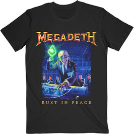 T-shirt Unisex - Megadeth - Rust In Peace Track list (Back Print) - Black - 100% Cotton