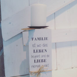 Kerzenblock 25x10x10 Familie ist…