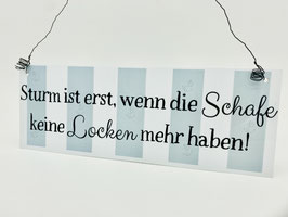 Schild Türschild Blech wetterbeständig Sturm ist erst, wenn die Schafe keine