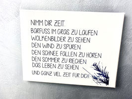 Leinwand mit Text