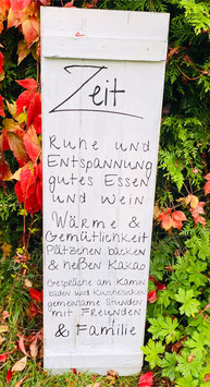 Holzschild wetterbeständig Zeit