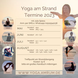 Yoga am Strand Ticket 9.30 - 11 Uhr