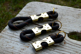 Schlüsselanhänger in Schwarz-Orange | Ropes Upcycled