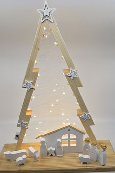 Crèche Lumineuse sous Sapin Scintillant