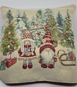 Coussin de Noël en toile tissé