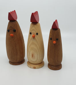 Poules en bois Lapins et poussins
