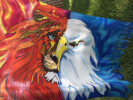 Eagle Lion Prophetic Flags