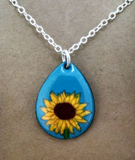 Small Teardrop Necklace in Sunflower