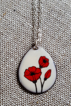 Large Teardrop Necklace in Poppy