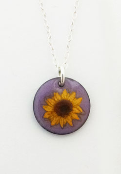 Small Round Necklace in Sunflower