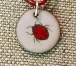 Small Round Necklace in Ladybug