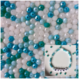Perlenarmband 'Turquoise&Blue'