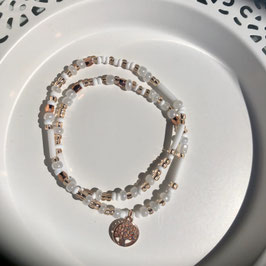 Wickelarmband rosé - Lebensbaum