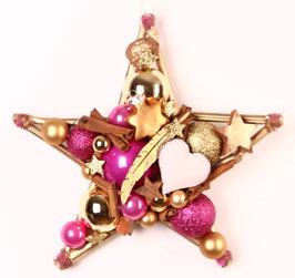 Sterne in gold - pink - rosa