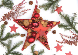 Deko-Stern in weihnachtlichem Rot