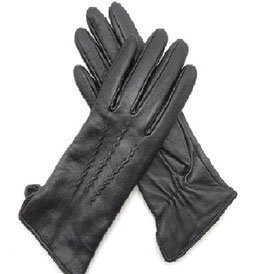 Guantes de Piel Mujer en Negro