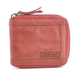 Cartera Piel Lavada Cremallera 29 Rojo