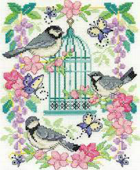 KIT PUNTO DE CRUZ  Oriental birdcage 20 X 25 cm