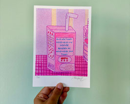 Riso Print "Nicht alle Menschen, die menstruieren, sind Frauen"
