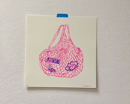 Riso Print "Essentials" pink on white
