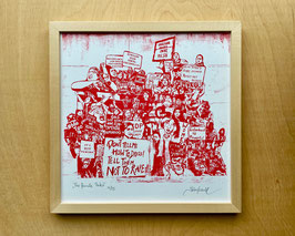 Riso Print "The Female Protest" red