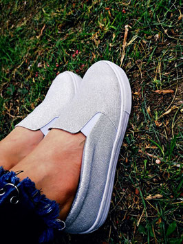 TENIS VANS PLATA VINIPIEL PLATAFORMA