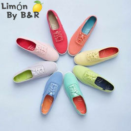 AGUJETAS TENIS MENTA LONA LIMON