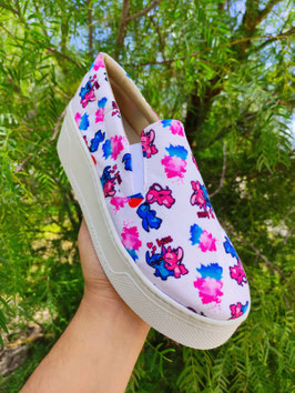 VANS STICH ROSA/AZUL PLATAFORMA