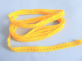 1 mètre de dentelle jaune en coton 6 mm de largeur - D80