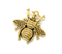 Breloque abeille en métal doré - 25 x 25 mm