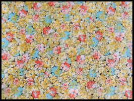 Tissu à fleurs en coton  50 x 45 cm  - coupon T68