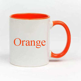 Farbige Keramiktasse mit Photo