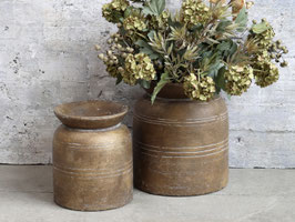 Chic Antique Keramikvase mit Rillen