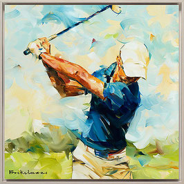 Golf Swing, 50 x 50 cm, Druck auf Leinwand, Auflage 150 Stück