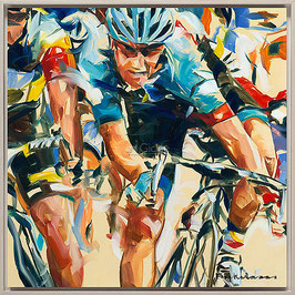 Cyclists, 50 x 50 cm, Druck auf Leinwand, Auflage 150 Stück